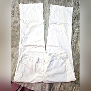 New York & Company White Stretch Pants Women’s Size 10 Average Cotton Blend